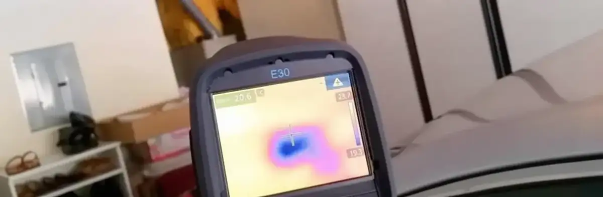 mold inspection using thermal imaging technology to detect moisture and hidden mold in a home in Grand Rapids, MI