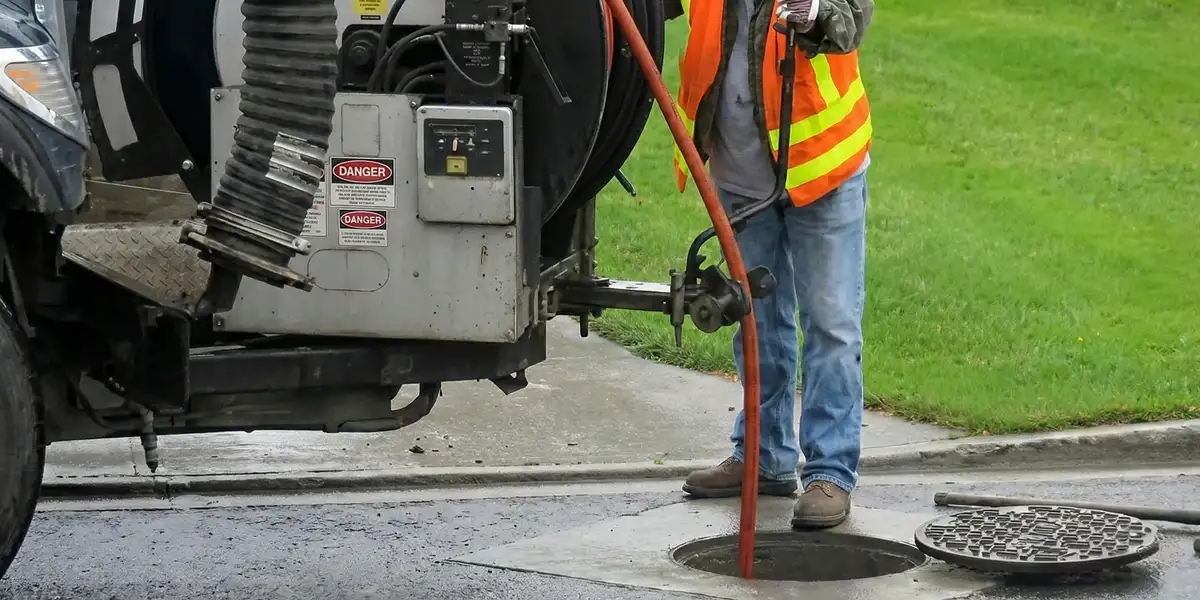 sewage clean up professionals using industrial equipment to remove contaminated wastewater in Grand Rapids, MI